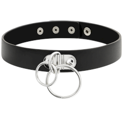 Coquette chic desire - tuplarengasvegan nahka choker 1