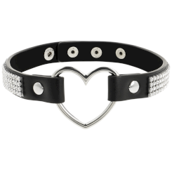 Coquette chic desire - vegan nahka choker with heart 1