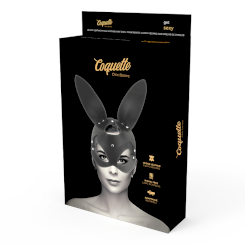 Coquette Vegan Leather Mask With Bunny...