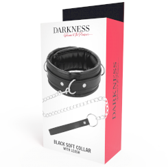 Darkness - soft nahka necknauha with chain 3