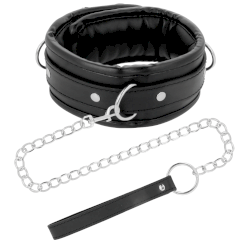 Fetish submissive tumma room - neoprene lining ketju necknauha