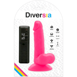 Diversia - joustava värisevä dildo  pinkki 17 cm -o- 3.3 cm 7