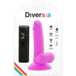 Diversia - joustava värisevä dildo  purppura 17 cm -o- 3.3 cm 7