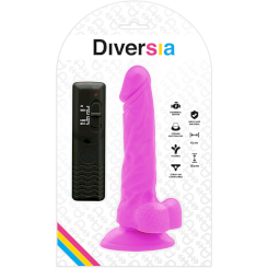 Diversia - joustava värisevä dildo  purppura 18 cm -o- 4 cm 6