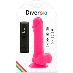 Diversia - joustava värisevä dildo  pinkki 20.5 cm -o- 4.2 cm 7