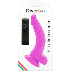 Diversia - joustava värisevä dildo  purppura 21.5 cm -o- 4.5 cm 6