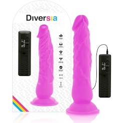 Diversia - joustava värisevä dildo  purppura 21 cm -o- 4.9 cm 1