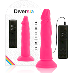 Diversia - joustava värisevä dildo  pinkki 23 cm -o- 4.3 cm 1