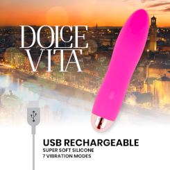 Dolce vita - ladattava vibraattori four  pinkki 7 nopeutta 2