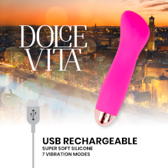 Dolce vita - ladattava vibraattori one  pinkki 7 speed 3