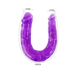 Baile - tupla dildo in  lila joustava jelly 3