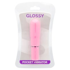 Glossy Pocket Vibrator Deep Rose