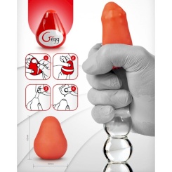 G-vibe - reusable kuvioitu masturbaattori egg red 3