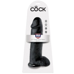 King Cock - 12 Dildo  Musta Kiveksillä...