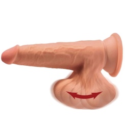 King cock - plus 3d dildo swinging balls 15.2 cm 3