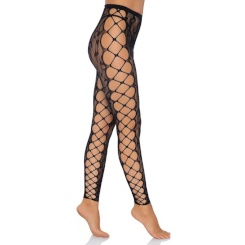 Leg avenue - footless haara-aukolliset tights  - yksi koko 1