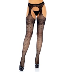 Leg Avenue - Polka Dot Suspender Hose ...