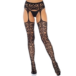 Leg avenue - tights with seam ja nauha on top