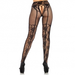 Leg avenue - tights with seam ja nauha on top