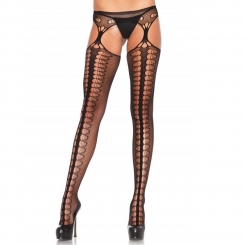 Passion - tights with garter bs002  musta