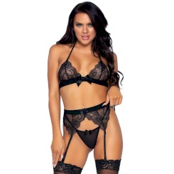 Leg Avenue Three Pieces Set Top, Garter...