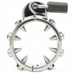 Metalhard - testiclerengaswith urethral chastity plug