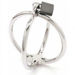 Metalhard - criss cross handcuff stainless steel restraints