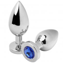 Metalhard Anal Plug Diamond Blue Medium...