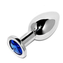 Metalhard Anal Plug Diamond Blue Small...