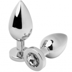 Metalhard Anal Plug Diamond Clear Small...