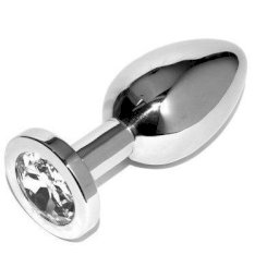 Metalhard Anal Plug Diamond Clear Small...