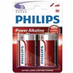 Philips - alkaline battery d lr20 blister*2