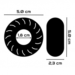 Powering - superjoustava ja resistant penisrengas 5cm pr08  musta 2