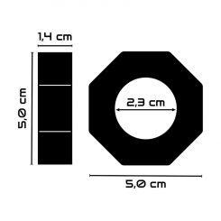 Powering - superjoustava ja resistant penisrengas 5cm pr10  kirkas 3