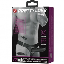 Pretty love - myron strap on vibraattorilla ja ontto dildo 6