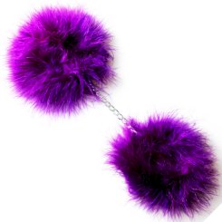 Purple Marabou Handcuffs 1