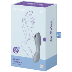 Satisfyer - curvy trinity 3 air pulse vibraattori  harmaa 2