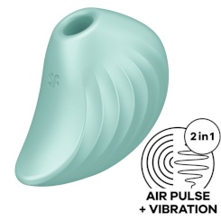 Satisfyer - dual kiss air pulse vibraattori  viininpunainen