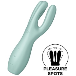 Satisfyer - dual kiss air pulse vibraattori  viininpunainen