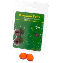 Taloka - 2 brazilian balls värisevä & shock effect exciting gel