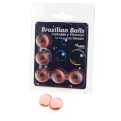 Taloka - 5 brazilian balls mansikka & suklaa intimate gel