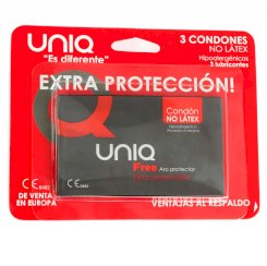 Uniq - megasex latex free sensitive condoms 3 units